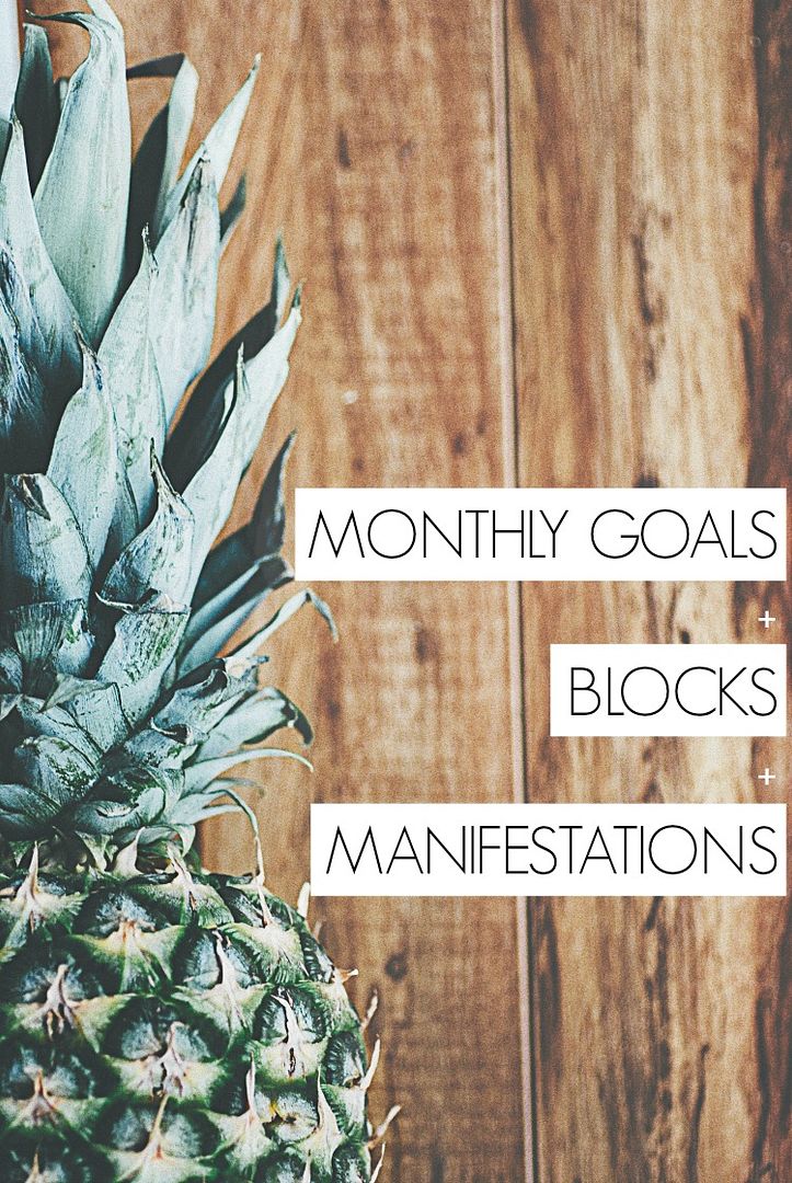 Monthly Goals, Blocks, & Manifestations