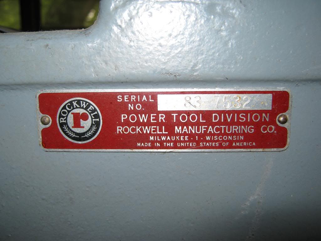 delta milwaukee band saw serial numbers