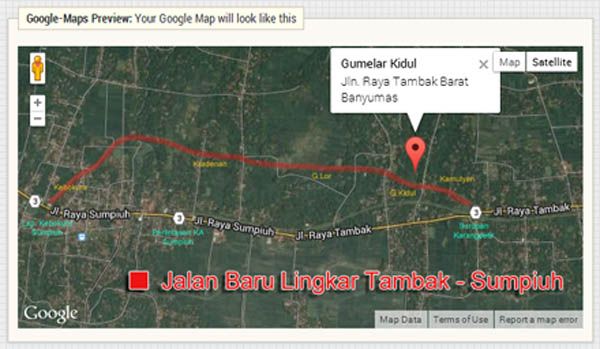 Jalan Baru Lingkar Tambak - Sumpiuh Kabupaten Banyumas, Jawa Tengah