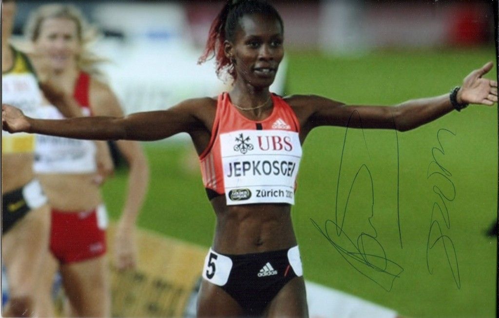 4x6 Jepkosgei (2008silver Kenya 800m) Autograph Photo by