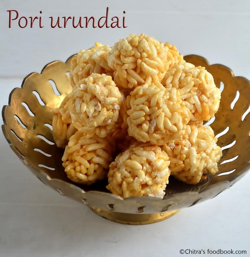 Pori urundai recipe for Karthigai deepam
