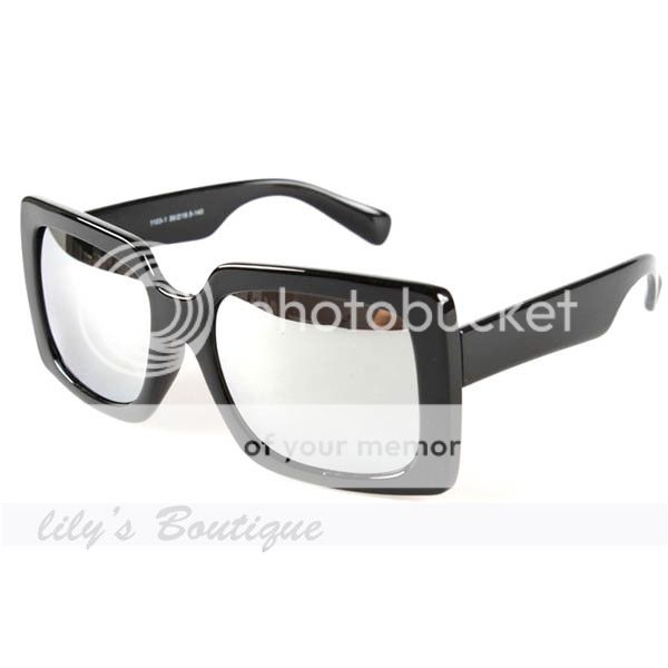 Lady Women Girl Fluorescent Sunglasses Spectacles Eyeglasses Mirror Frame Lens